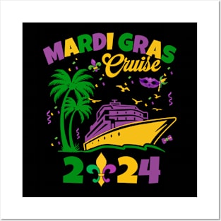 Mardi Gras Cruise Crew, Mardi Gras Cruise Family Squad, Mardi Cruise Party Posters and Art